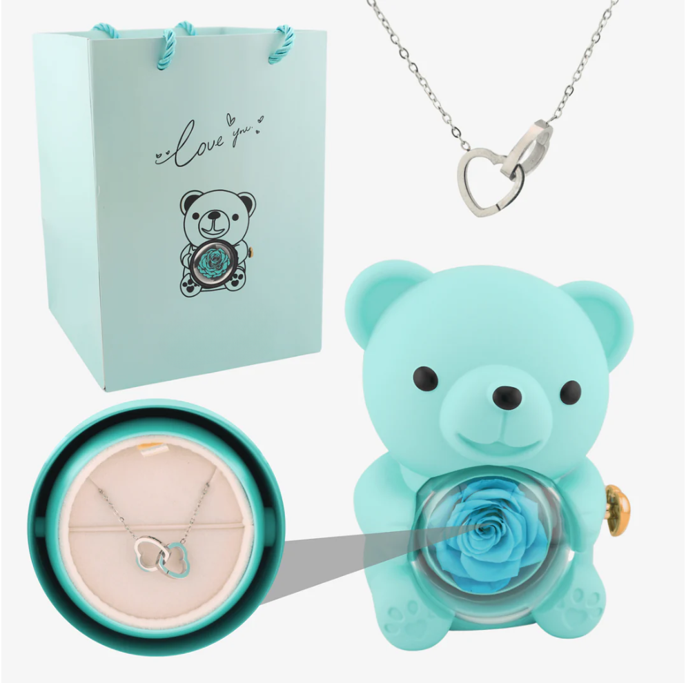 Forever Rose Bear with box