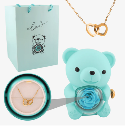 Forever Rose Bear med box