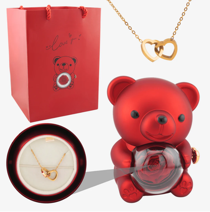 Forever Rose Bear med box